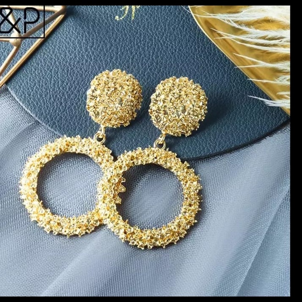 2021 circle gold colore HIGH Quality Hot Women Ear - Picture 1 of 3